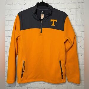 Colosseum size small Tennessee orange & heather charcoal 1/4zip pullover